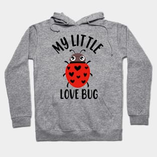 Ladybird Bug Ladybug Heart Shape My Little Love Bugs Hoodie